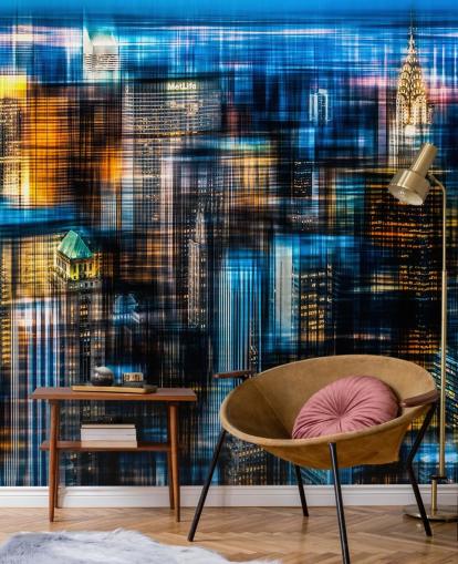 Abstrakte Nacht New York Wallpaper