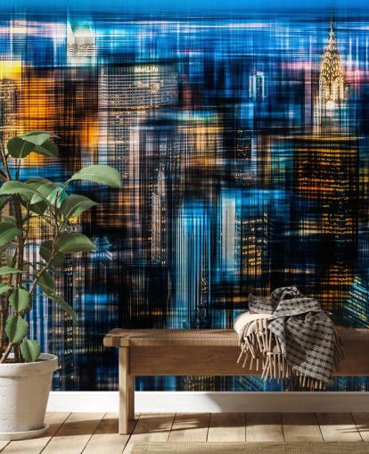 Abstrakt Nattetid New York Baggrund Abstrakt Nattetid New York Baggrund