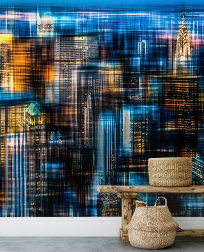 Abstrakti yöaika New Yorkin taustakuva Abstrakti yöaika New Yorkin taustakuva