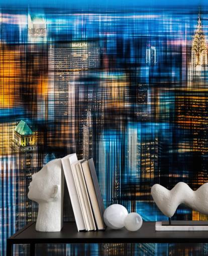 Abstract Night Time New York Wallpaper