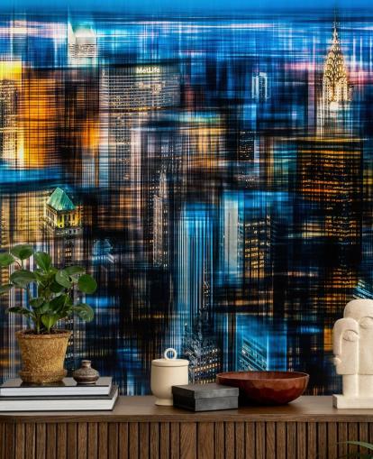 Abstract Night Time New York Wallpaper