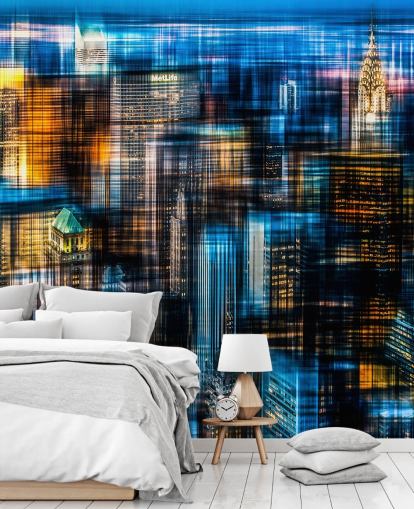 Abstrakt natttid New York Bakgrund