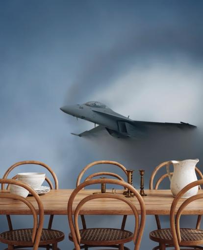 Fond d'écran Avion sortant du nuage