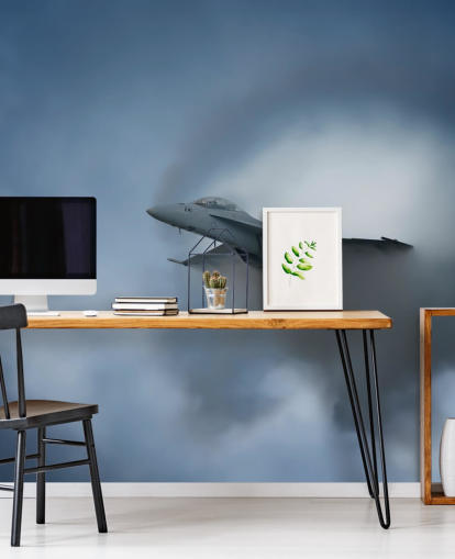 Plane Emerging from Cloud Wallpaper Plane Emerging from Cloud Wallpaper