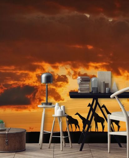 Giraffe Sunset Hintergrundbild