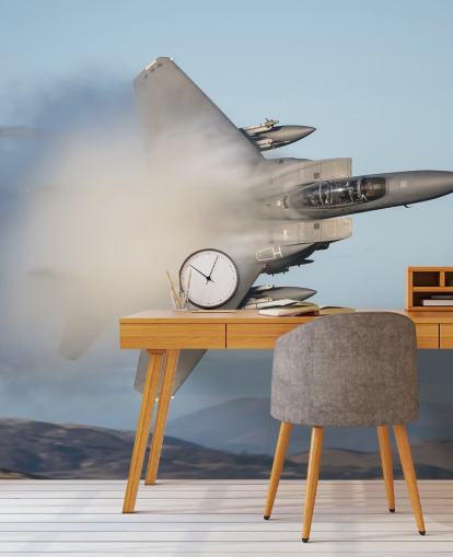 Fighter Plane i molnet Bakgrund