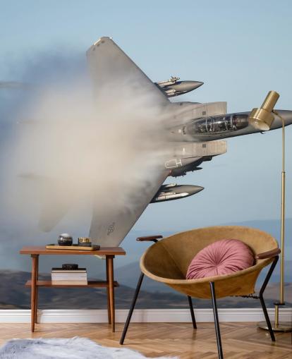 Fighter fly i Cloud Bakgrunn Fighter fly i Cloud Bakgrunn