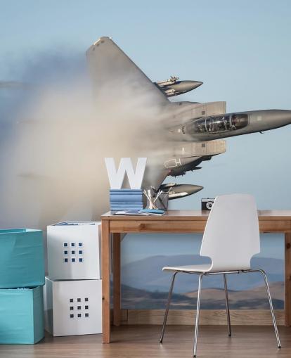 Carta da parati aereo da combattimento nella nuvola Carta da parati aereo da combattimento nella nuvola