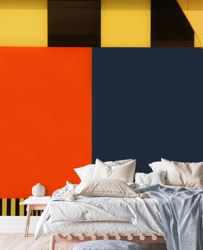 Autumn Retro Coloured Geometric Wallpaper