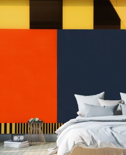 Autumn Retro Coloured Geometric Wallpaper