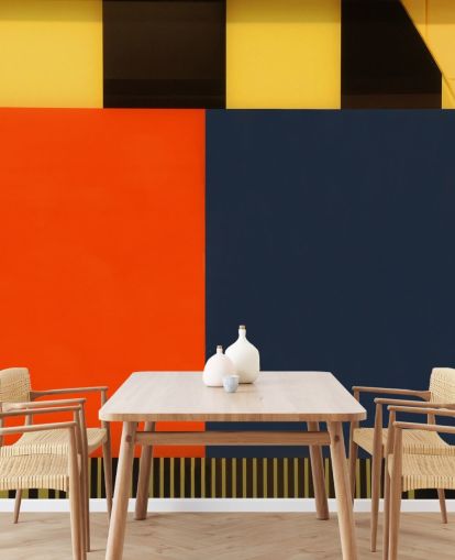 Papel pintado geométrico de colores retro otoño Papel pintado geométrico de colores retro otoño