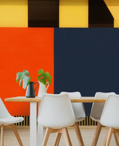 Papel pintado geométrico de colores retro otoño