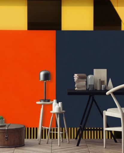 Autumn Retro Coloured Geometric Wallpaper