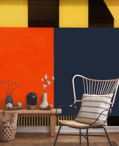 Autumn Retro Coloured Geometric Wallpaper