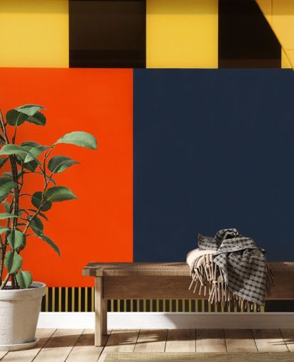 Autumn Retro Coloured Geometric Wallpaper