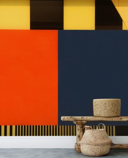 Autumn Retro Coloured Geometric Wallpaper