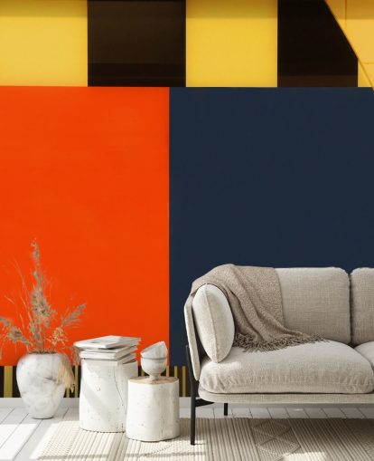 Autumn Retro Coloured Geometric Wallpaper