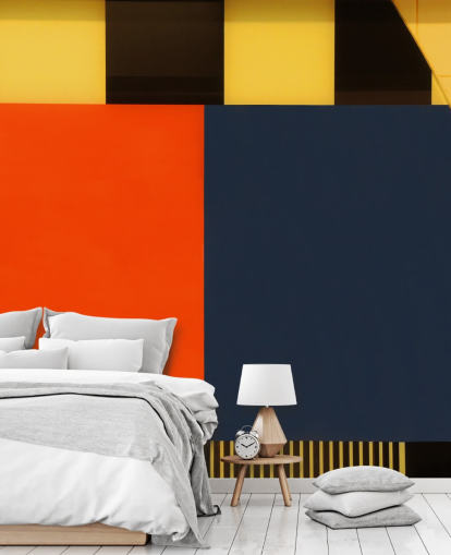 Autumn Retro Coloured Geometric Wallpaper