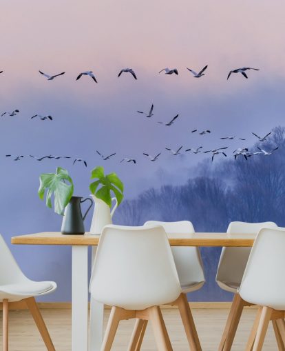 Schneegänse Vogel-Tapete