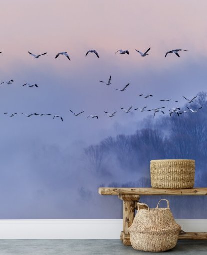 Papel de Parede Snow Geese Bird Papel de Parede Snow Geese Bird