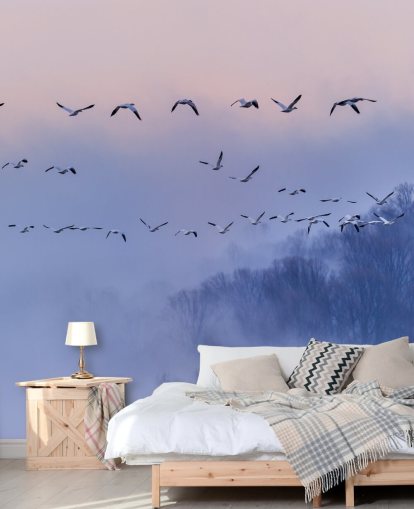 Schneegänse Vogel-Tapete