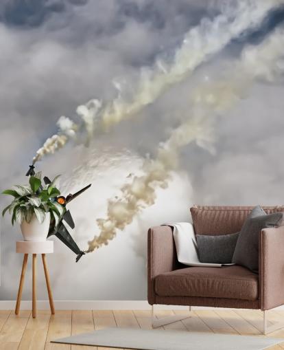 Sfondo aereo che si schianta