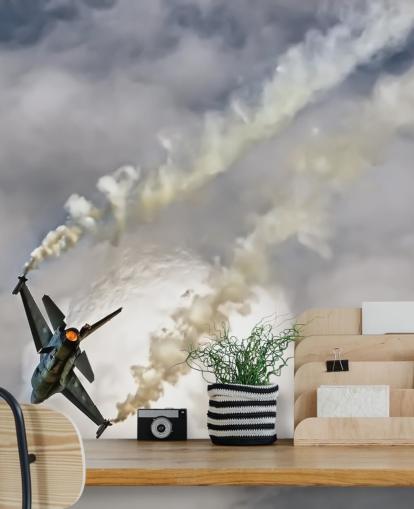 Sfondo aereo che si schianta