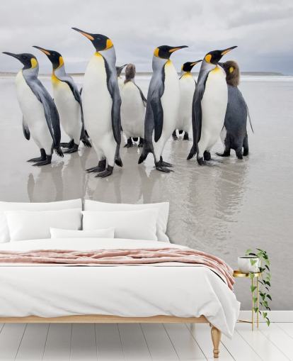 Penguin Group on Ice Wallpaper