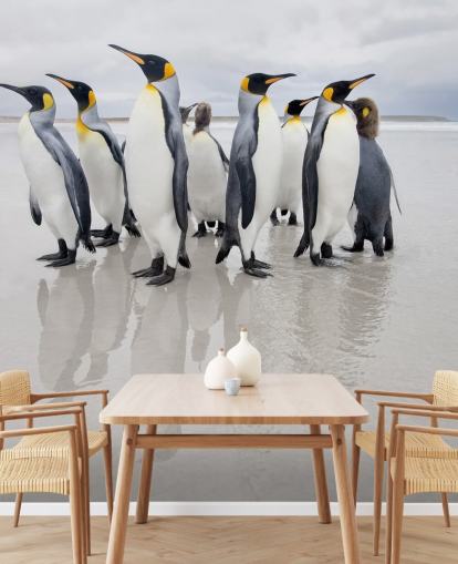 Penguin Group on Ice Wallpaper