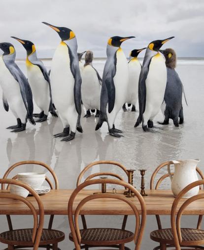 Penguin Group on Ice Wallpaper