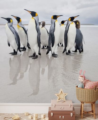 Penguin Group on Ice Wallpaper