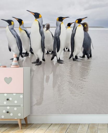 Penguin Group on Ice Wallpaper