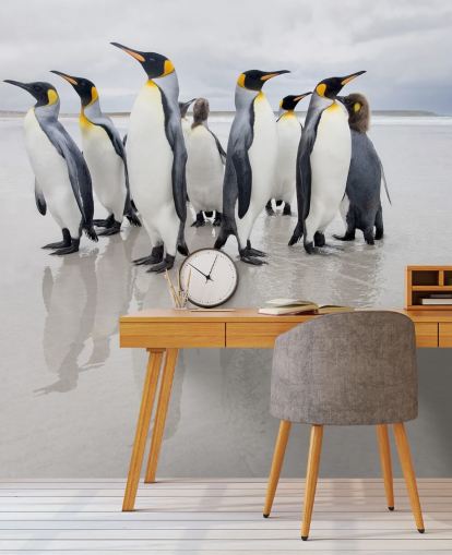 Penguin Group on Ice Wallpaper