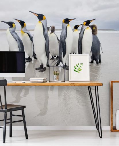 Penguin Group on Ice Wallpaper