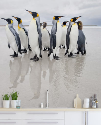 Carta da parati Penguin Group on Ice Carta da parati Penguin Group on Ice