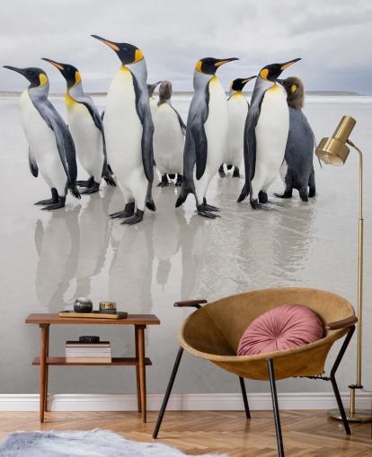 Fondo de pantalla de pingüinos sobre hielo Fondo de pantalla de pingüinos sobre hielo