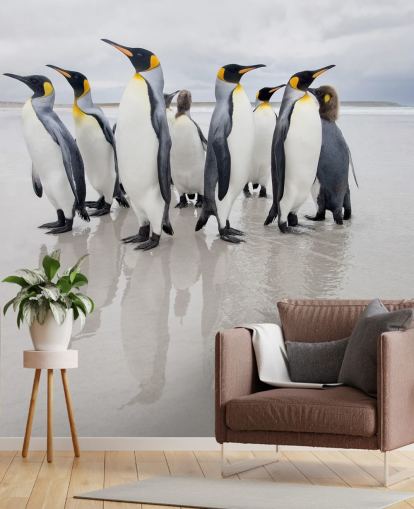 Penguin Group on Ice Wallpaper