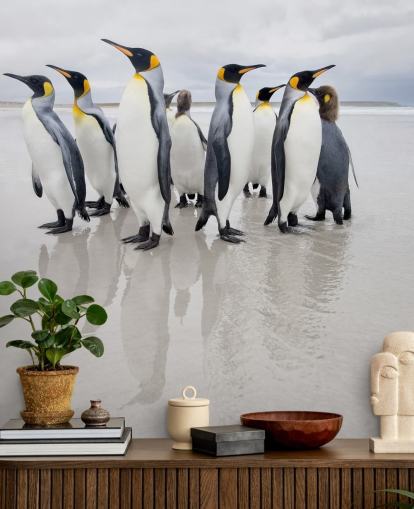 Penguin Group on Ice Wallpaper