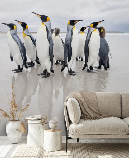 Penguin Group on Ice Wallpaper