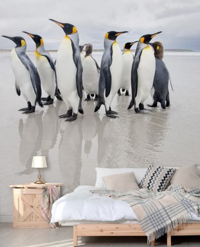 Carta da parati Penguin Group on Ice