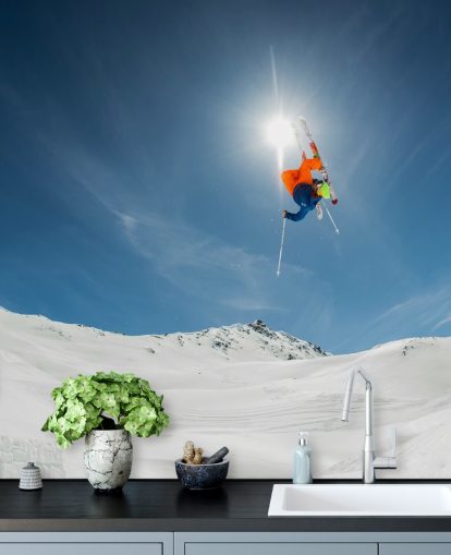 Ski Stunt Wallpaper Mural