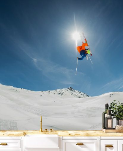 Ski Stunt Wallpaper Mural Ski Stunt Wallpaper Mural