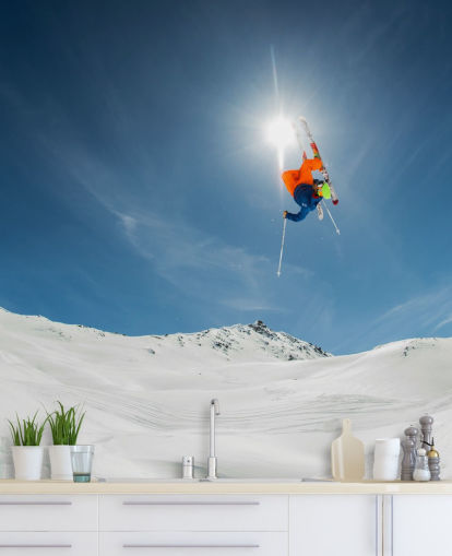 Ski Stunt Wallpaper Mural
