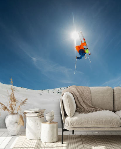 Skistunt Fototapete