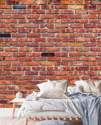 Papel pintado de ladrillo rojo rústico Papel pintado de ladrillo rojo rústico