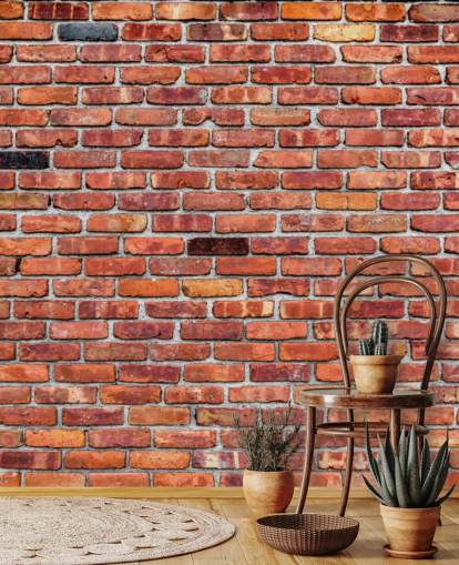 Rustic Red Brick Wallpaper