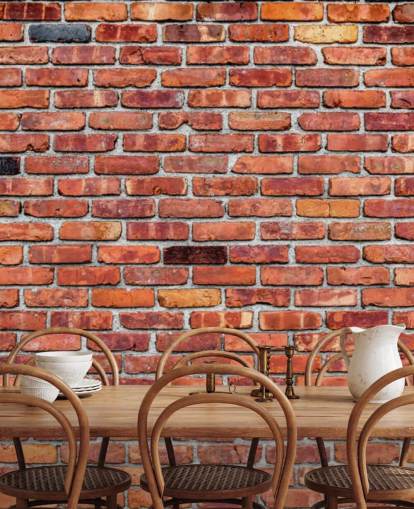 Rustic Red Brick Wallpaper