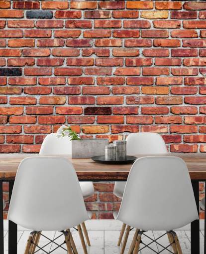 Rustik Rød Mursten Baggrund Rustik Rød Mursten Baggrund