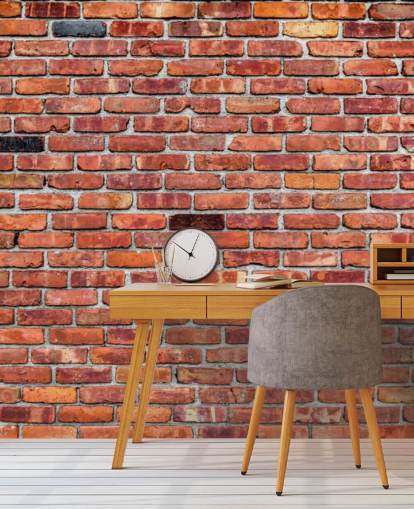 Rustic Red Brick Wallpaper