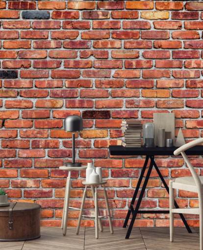 Rustikale Tapete aus rotem